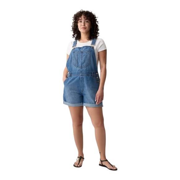 GAP Denim Overall Shortalls - Size XL - Picture 1 of 13